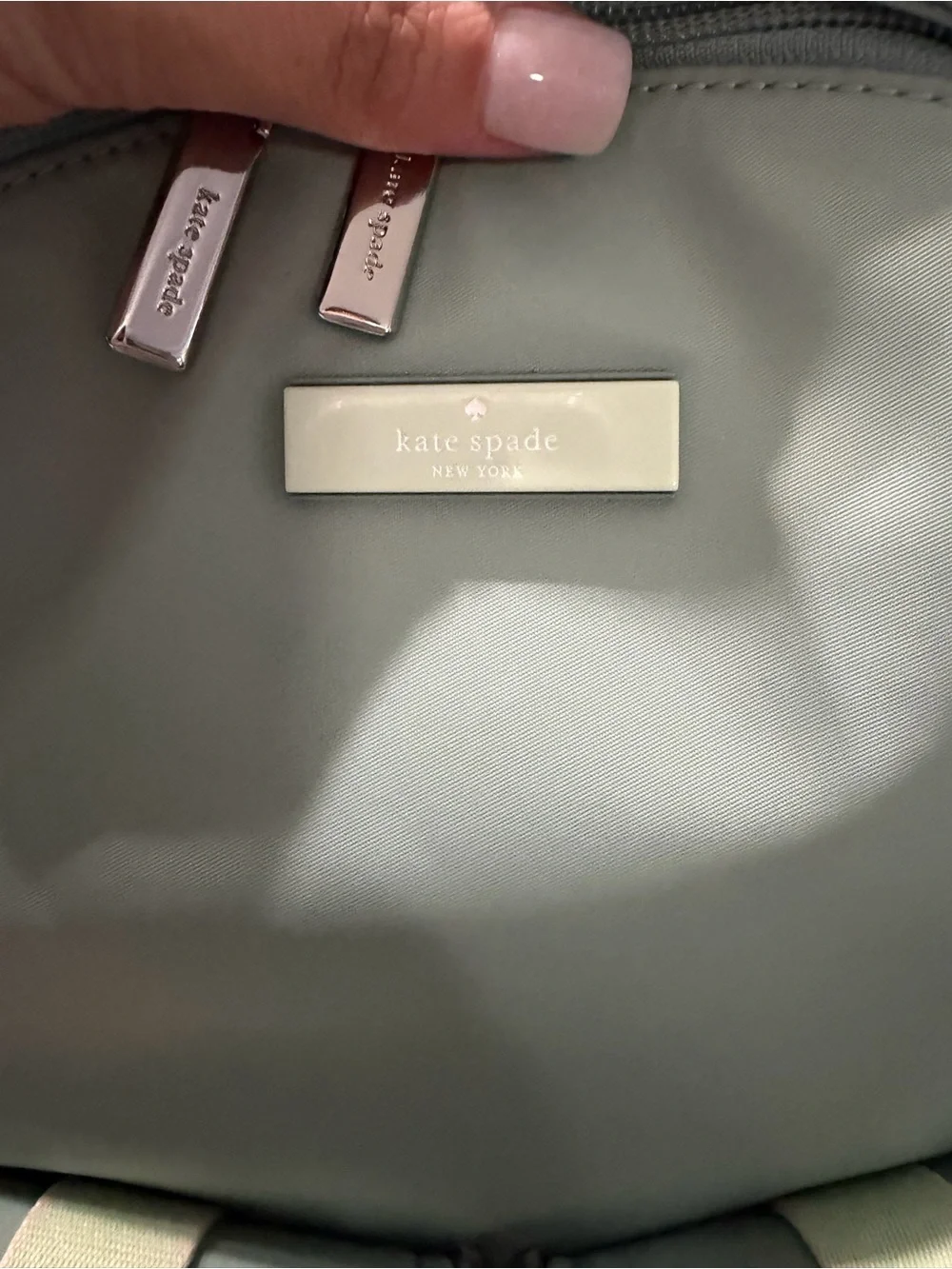 kate spade Mint Green Mini Backpack with Front Pockets